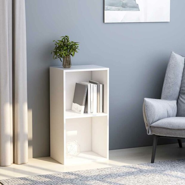 Boekenkast 40x30x76,5 cm bewerkt hout wit 1