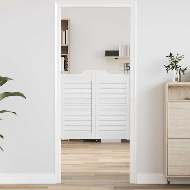 Draaideuren louvre design 2 paar 80x80 cm wit 1