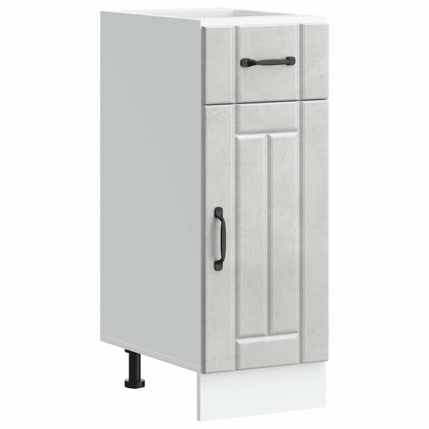 Keuken onderkast Lucca bewerkt hout betongrijs 1