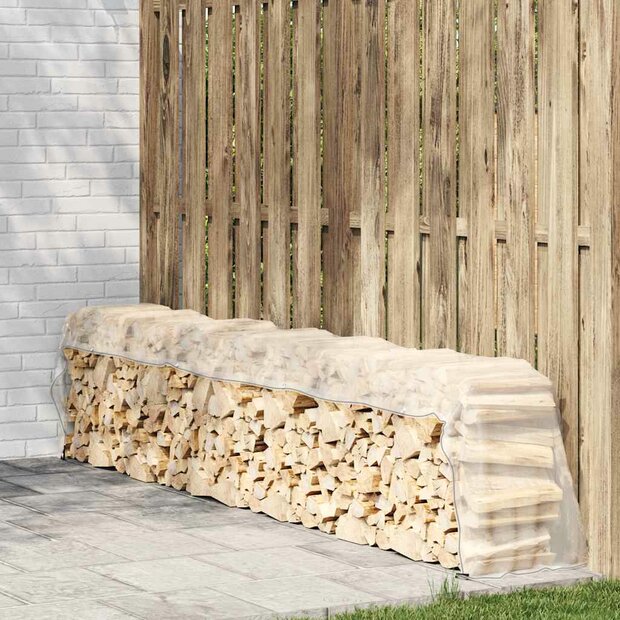 Doorzichtig zeildoek met zeilringen 1x6 m polyethyleen 1