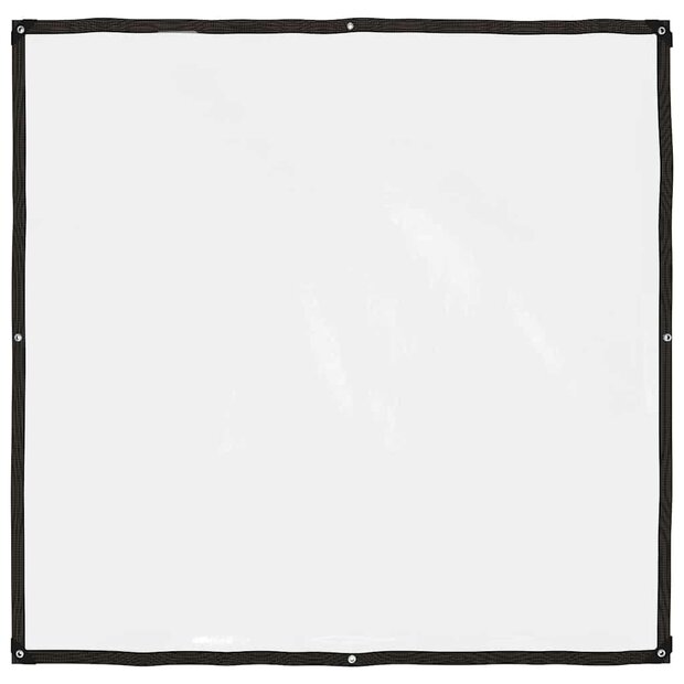 Doorzichtig zeildoek met zeilringen 2x2 m polyethyleen 1