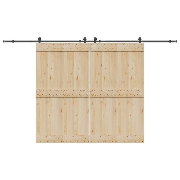 Doos met onderdelen voor schuifdeur 366 cm staal zwart 1