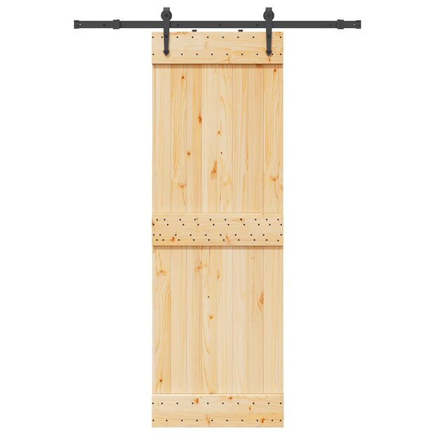 Schuifdeur met beslag 70x210 cm massief grenenhout 1
