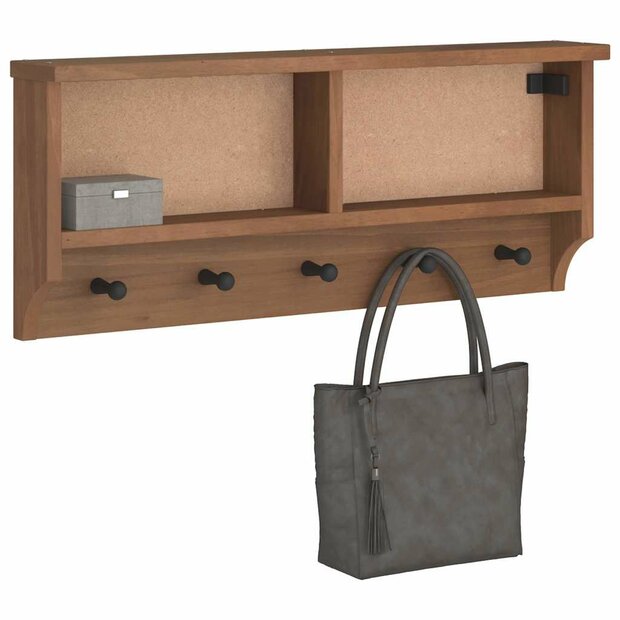 Wandkapstok SANDNES 87x12x35 cm massief grenenhout 1