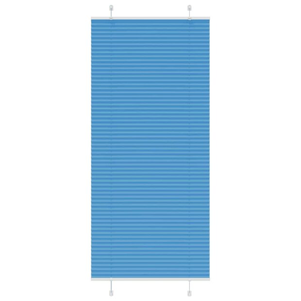 Pliss&eacute; rolgordijn 95x200 cm stofbreedte 94,4 cm polyester blauw 1