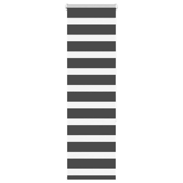 Zebra rolgordijn 45x150 cm stofbreedte 40,9 cm zwart 1