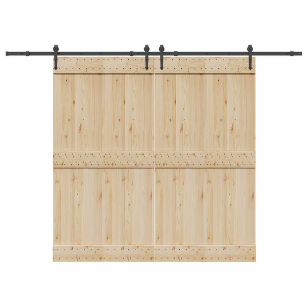 Doos met onderdelen voor schuifdeur 305 cm staal zwart 1