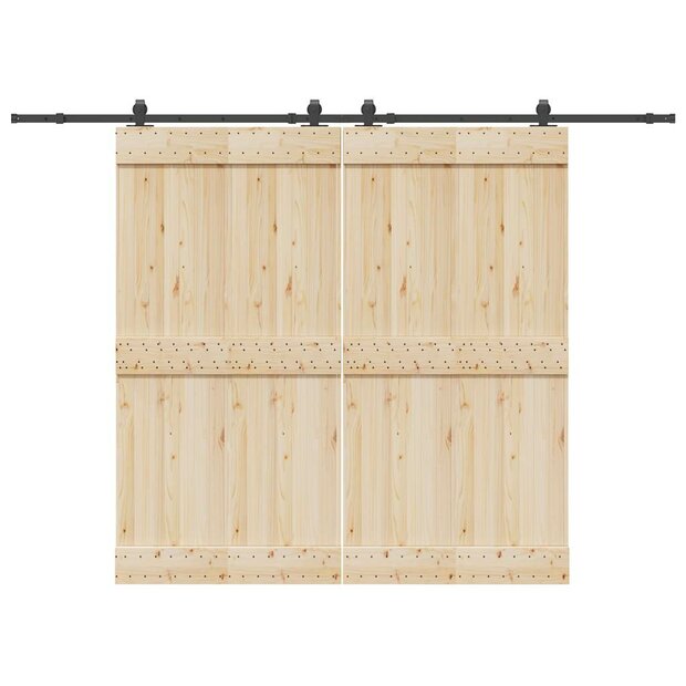 Doos met onderdelen voor schuifdeur 305 cm staal zwart 1