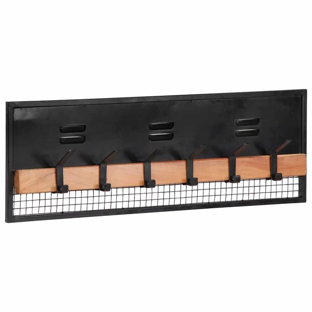 Wandkapstok 90x11x30 cm massief mangohout mango 1