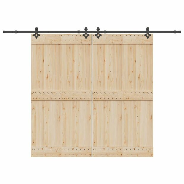 Doos met onderdelen voor schuifdeur 305 cm staal zwart 1