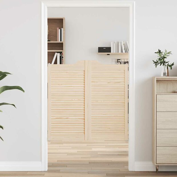 Draaideuren louvredesign 1-paar 100x100 cm massief grenenhout 1