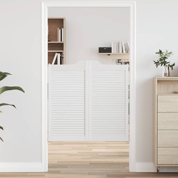 Draaideuren louvre design 1-paar 100x100 cm wit 1