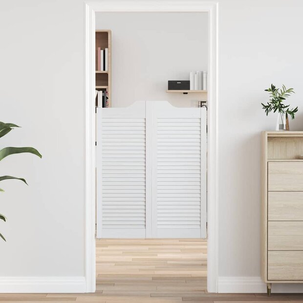 Draaideuren louvredesign 1-paar 100x80 cm wit 1