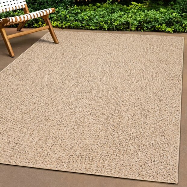 Vloerkleed ZIZUR binnen en buiten 60x110 cm jute look 1