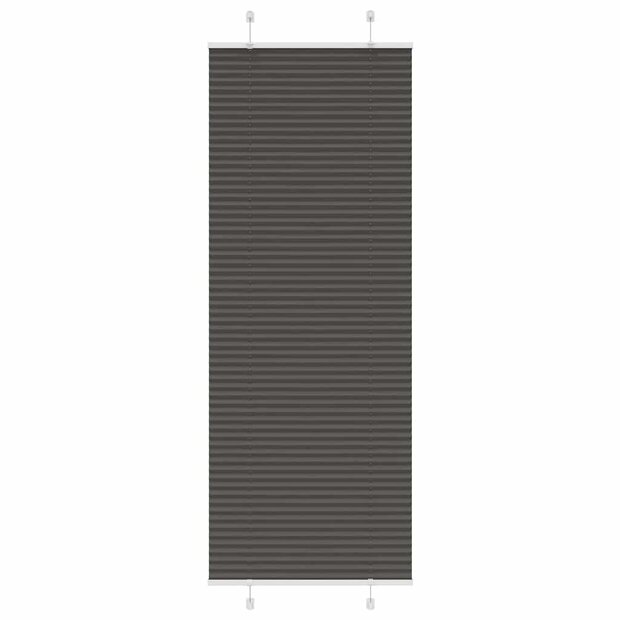 Pliss&eacute; rolgordijn 80x200 cm stofbreedte 79,4 cm polyester zwart 1