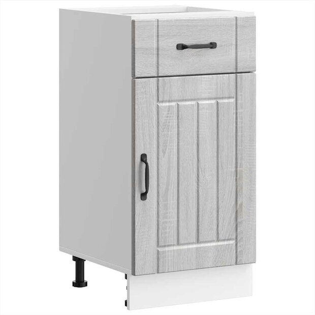 Keuken onderkast Lucca bewerkt hout grijs sonoma eikenkleur 1