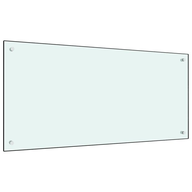  Spatscherm keuken 100x50 cm gehard glas wit 1