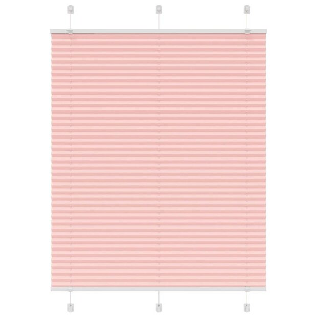 Pliss&eacute; rolgordijn 105x100cm stofbreedte 104,4cm polyester roze 1