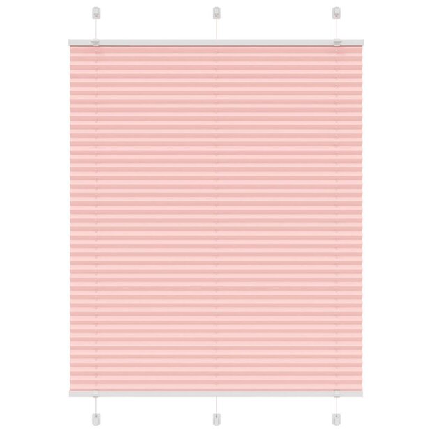 Pliss&eacute; rolgordijn 110x100cm stofbreedte 109,4cm polyester roze 1