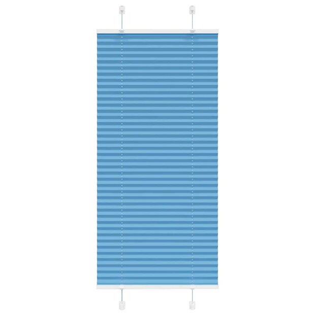 Pliss&eacute; rolgordijn 65x100 cm stofbreedte 64,4 cm polyester blauw 1