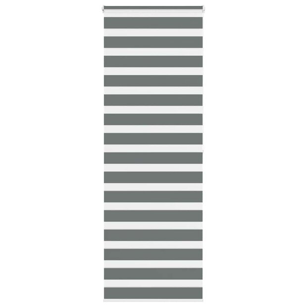 Zebra rolgordijn 80x200 cm stofbreedte 75,9 cm donkergrijs 1