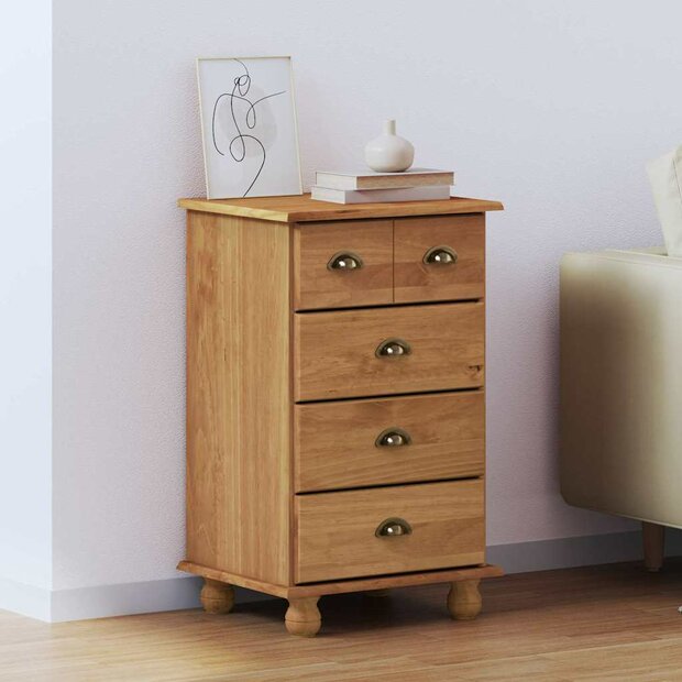 Ladekast &amp;apos;ASKIM&amp;apos;Honingbruin 45,8x40x79 cm massief vurenhout 1