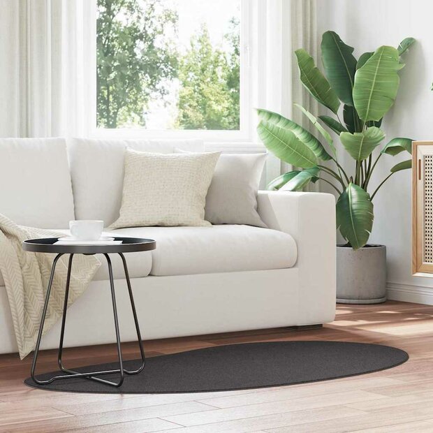 Vloerkleed Antraciet 80 x 150 cm Polypropyleen 1