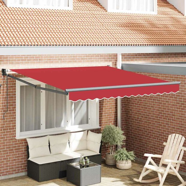 Luifel automatisch uitschuifbaar 300x250 cm rood 1