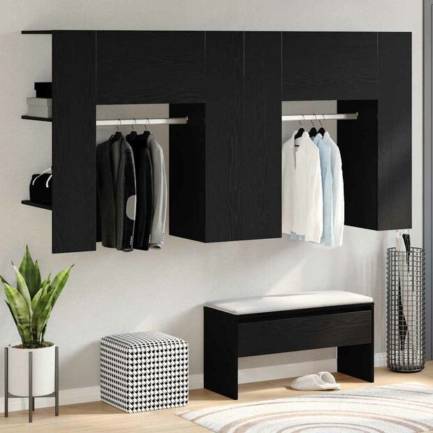 Gangkasten 2 stuks Zwart eiken Bewerkt hout 1