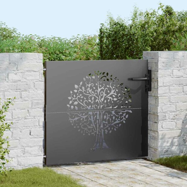 Tuinpoort Anders Zwart 100 x 100 cm Poedergecoat staal 1