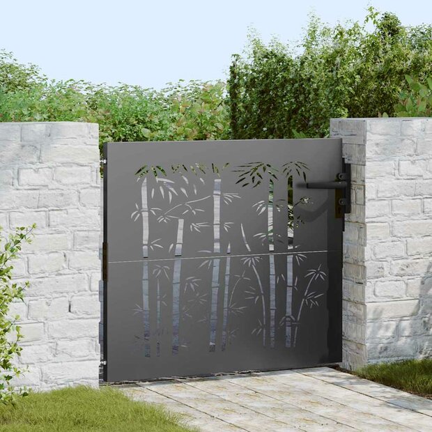 Tuinpoort Anders met slot Zwart 105 x 100 cm Poedergecoat staal 1