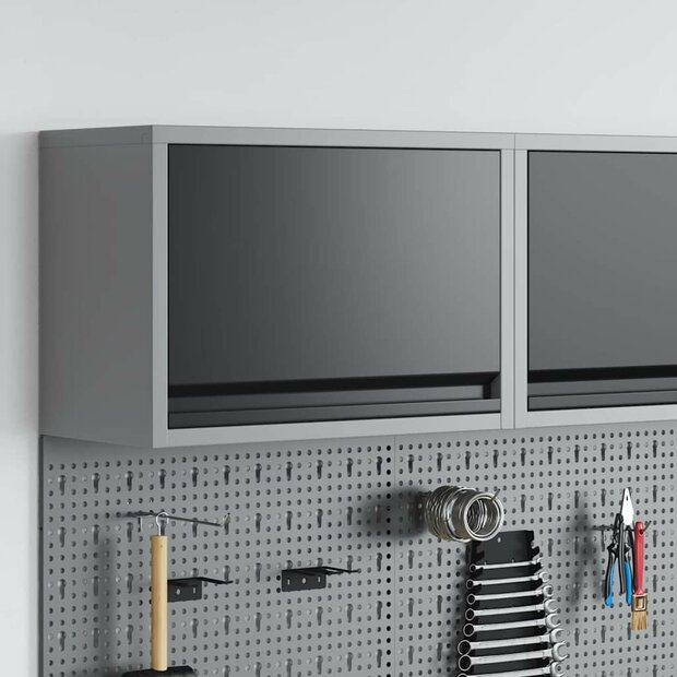 Gereedschapskast wamdmontage met gasliftdeur 50x25x35 cm zwart 1