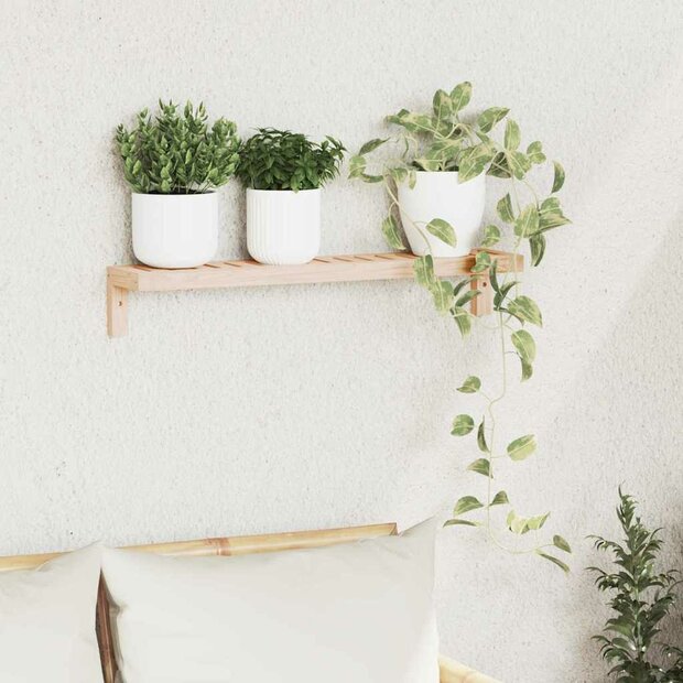 Wandplank 62x10x12,5 cm massief walnotenhout 1