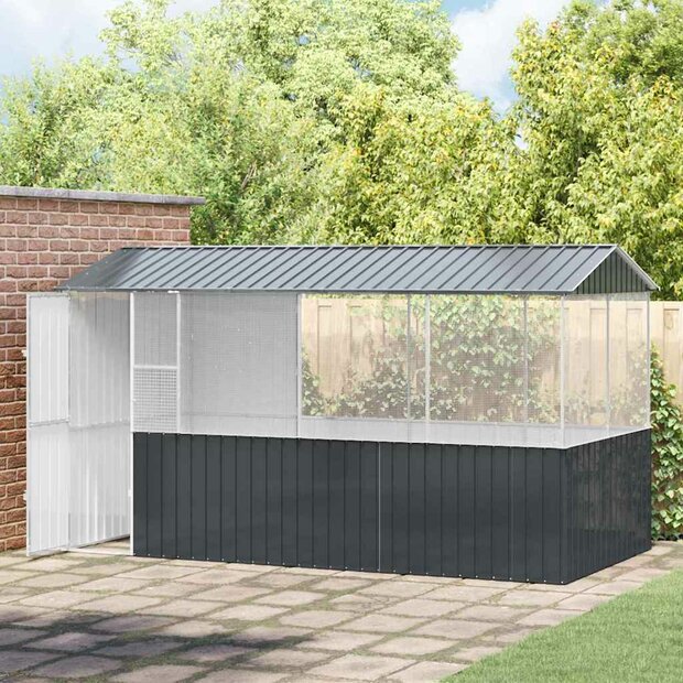 Vogelkooi Antraciet 215x78x200 cm Gegalvaniseerd Staal 1