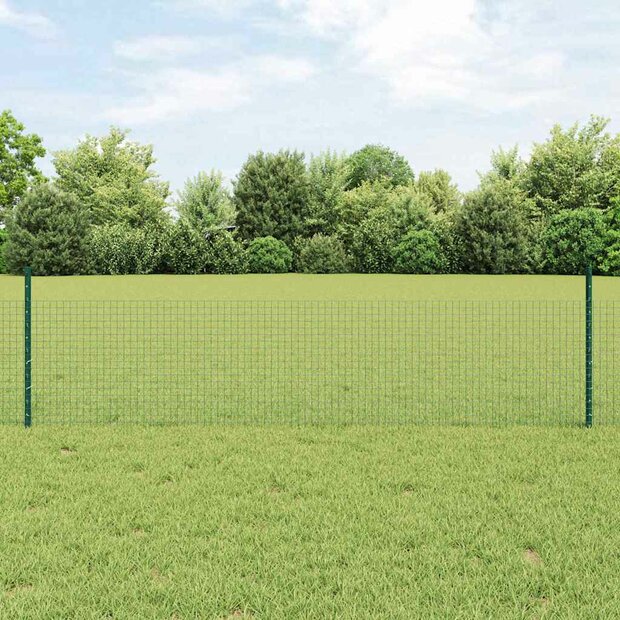 Tuinhek Set Set van 2 Groen Gepoedercoat Staal 10 x 0.5 m 1