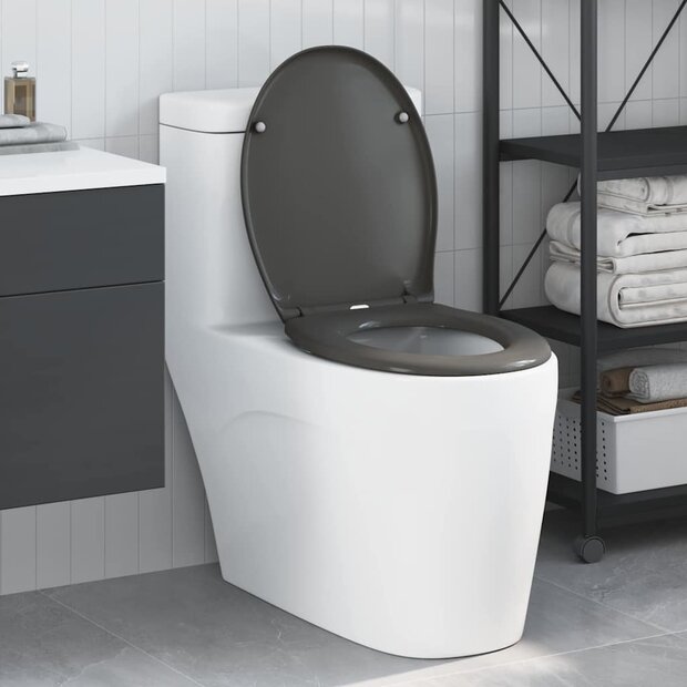 Toiletbril soft-close met quick-release Duroplast antraciet 1