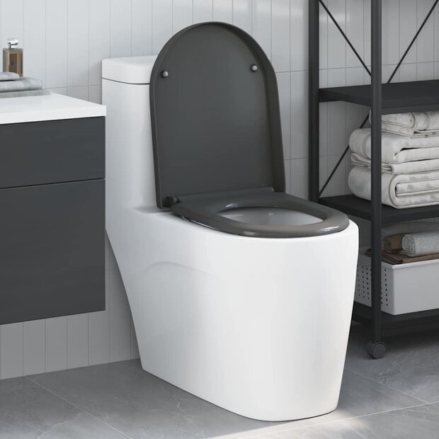 Toiletbril soft-close met quick-release Duroplast antraciet 1