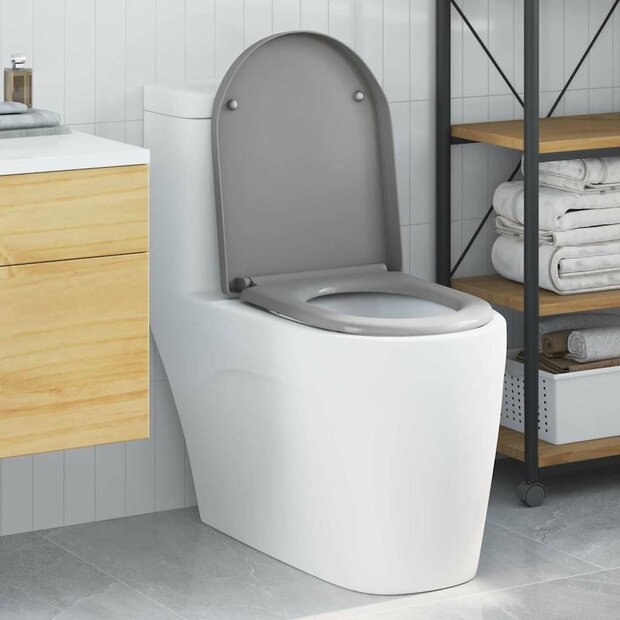 Toiletbril soft-close met quick-release Duroplast grijs 1