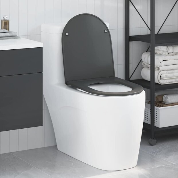 Toiletbril soft-close met quick-release Duroplast antraciet 1