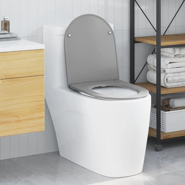 Toiletbril soft-close met quick-release Duroplast grijs 1
