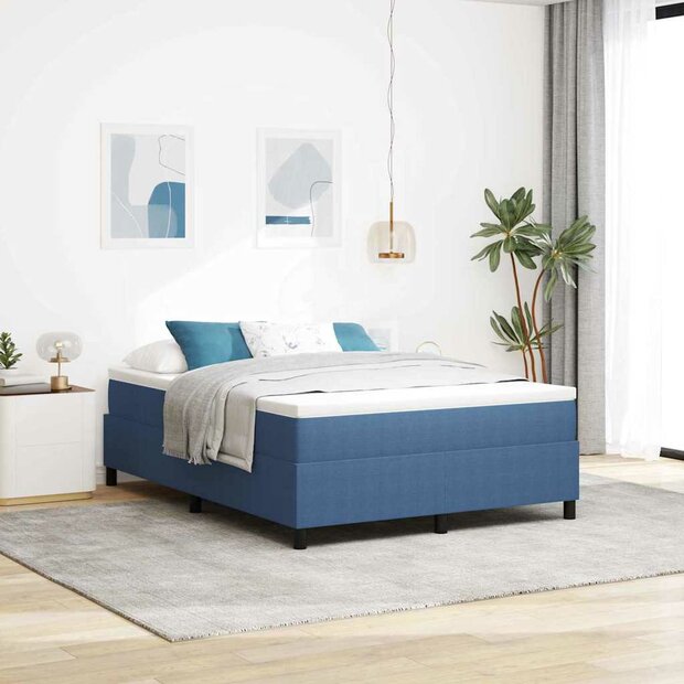 Boxspringbed Blauw 140x200 cm Katoenvelours 1