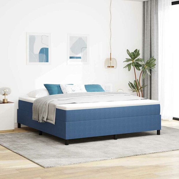 Boxspring Bed Blauw Super King Corduroy Stof 1
