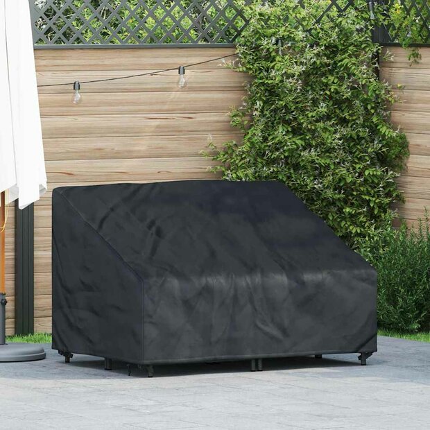 Tuinbankhoes Zwart 130 x 95 x 40 / 80 cm 210D stof 1