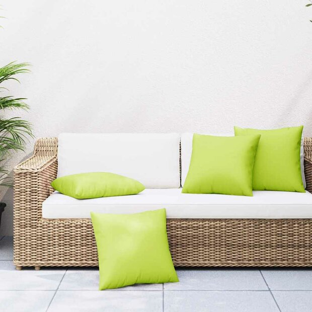 Bankkussens 4 stuks Felgroen 60x60 cm Stof 1