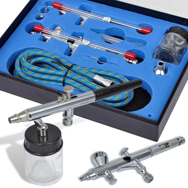 Airbrush set met 2 pistolen 1