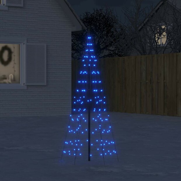 LED-kerstboom aan vlaggenmast 200 LED&amp;apos;s 180 cm blauw 1