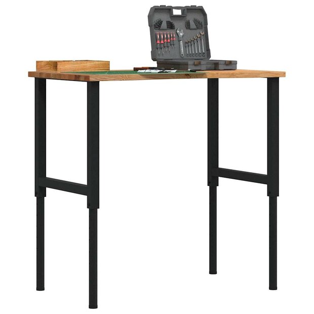 Werkbank 100x60x(71,5-98) cm eikenhout lichtbruin 1