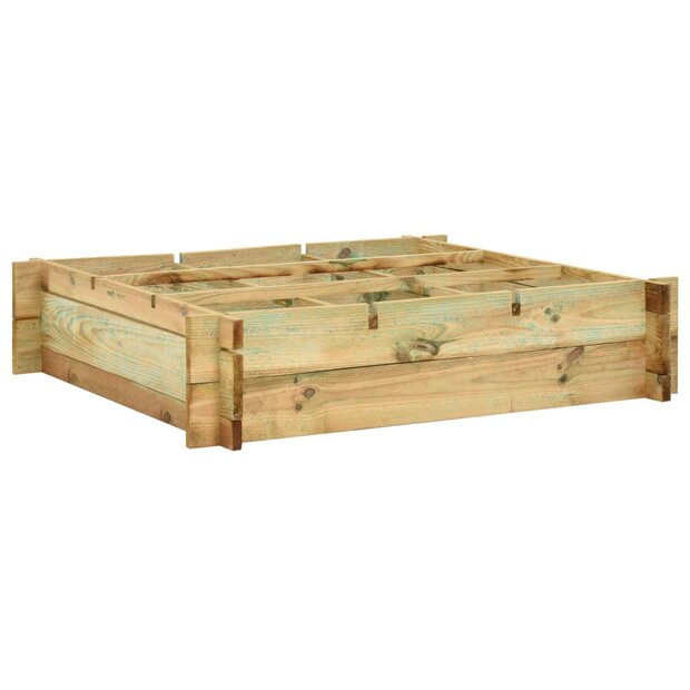 Plantenbak verhoogd 90x90x20 cm ge&iuml;mpregneerd hout 1