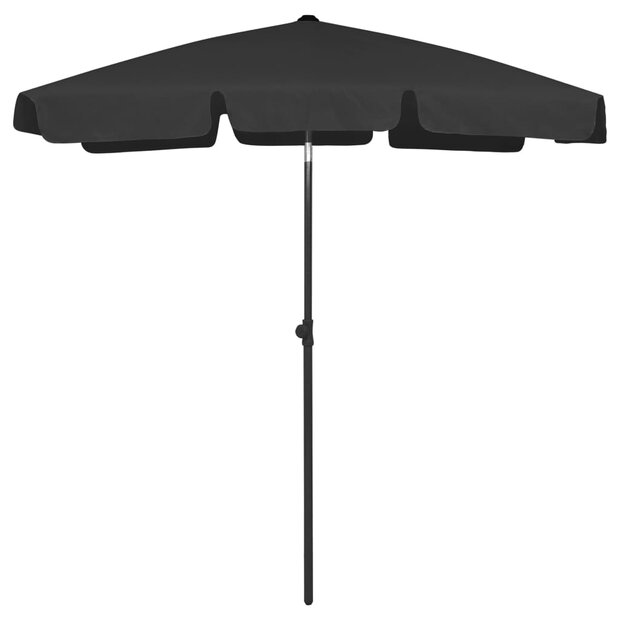 Strandparasol 180x120 cm zwart 1