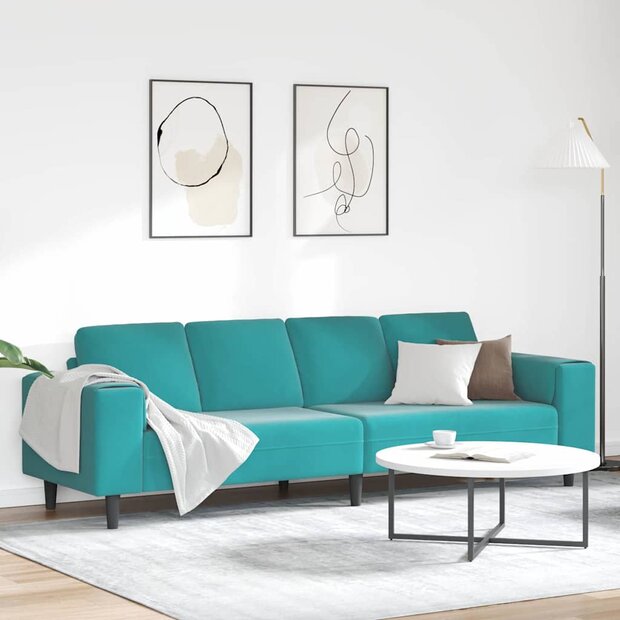 Bankstel Turquoise Fluweel 1